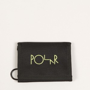 Polar Script Logo Key Wallet Black Lime